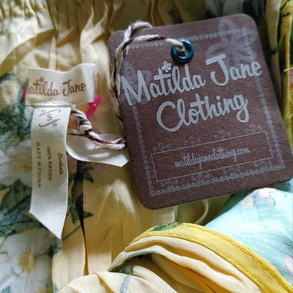Matilda Jane Hooked on a Feeling yellow floral dress SZ.S NWT - Picture 5 of 5